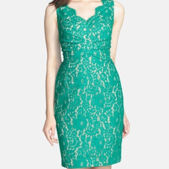 eliza j green lace dress